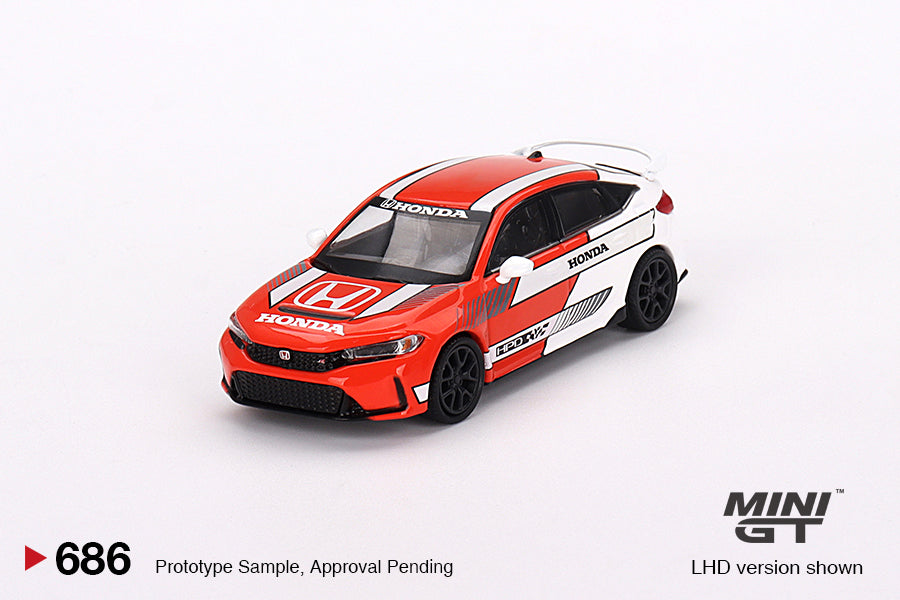 Mini GT 686 Honda Civic TYOE R #1 2023 Pace Car Red