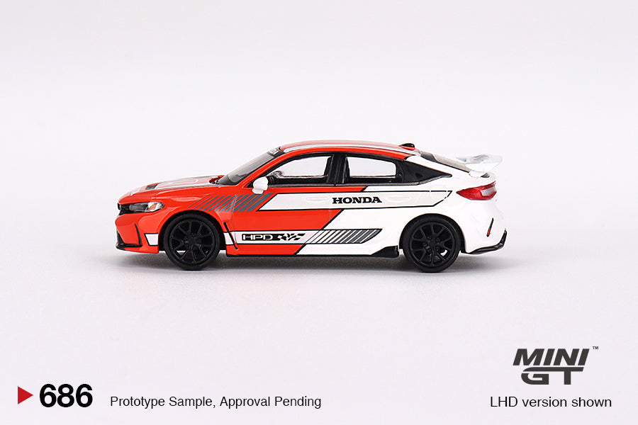 Mini GT 686 Honda Civic TYOE R #1 2023 Pace Car Red