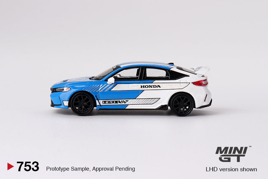 Mini GT 753 Honda CIvic TYPE R #3 2023 Pace Car Blue