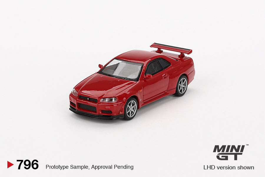 Mini GT 796 NIssan Skyline GT-R (R34) V-Spec Active Red