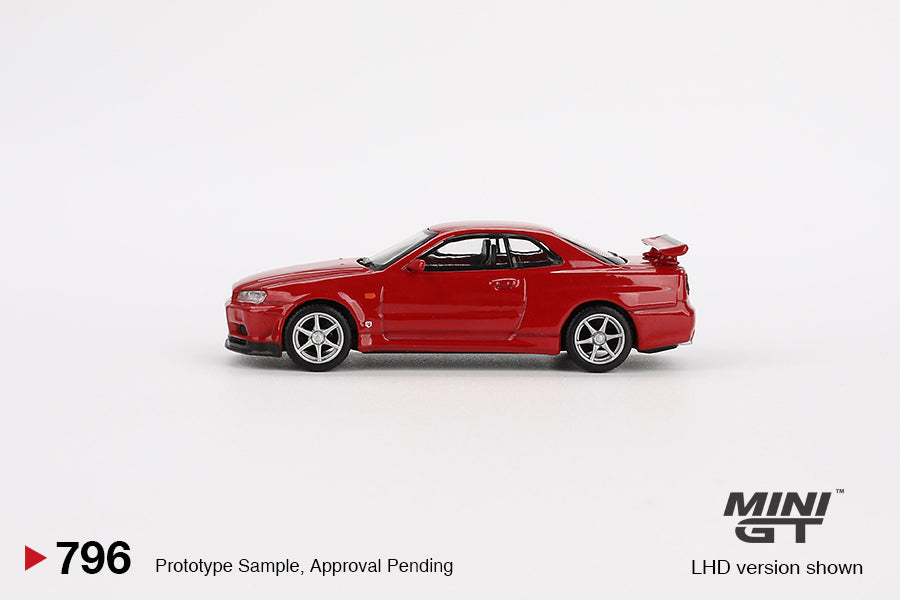 Mini GT 796 NIssan Skyline GT-R (R34) V-Spec Active Red