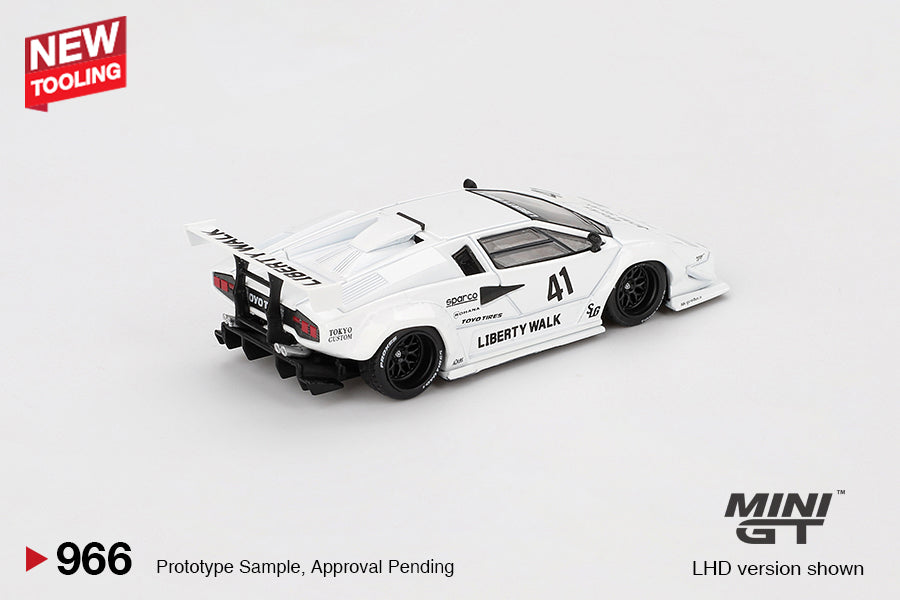 Mini GT 966 Lamborghini Countach LB-WORKS 2024 Tokyo Auto Salon White