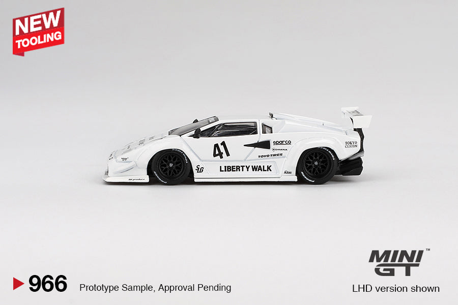 Mini GT 966 Lamborghini Countach LB-WORKS 2024 Tokyo Auto Salon White