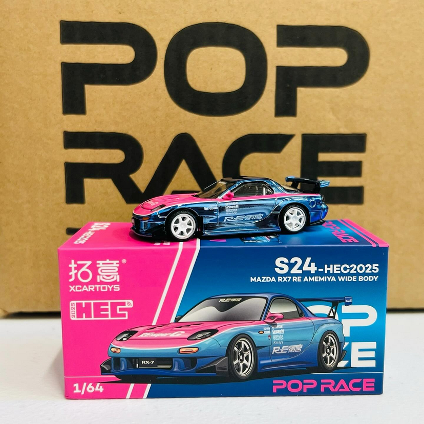 S24-HEC2025 Pop Race XCARTOYS Mazda RX7 RE-Amemiya Wide Body