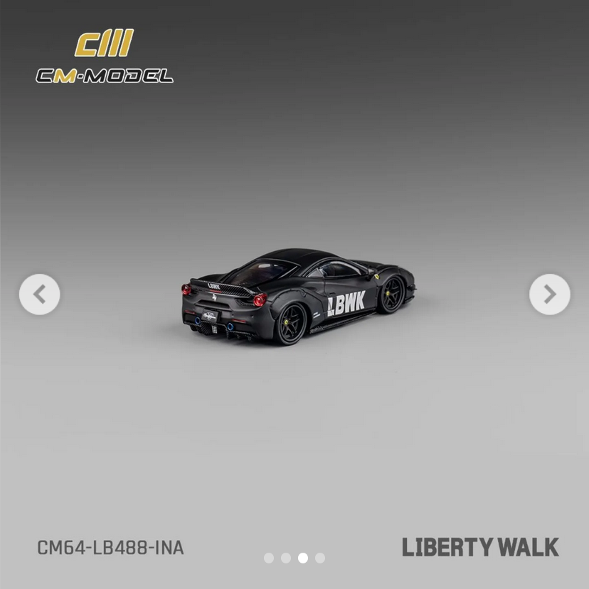 CM Model Ferrari 488 LB-WORKS Black
