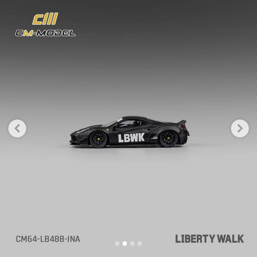 CM Model Ferrari 488 LB-WORKS Black