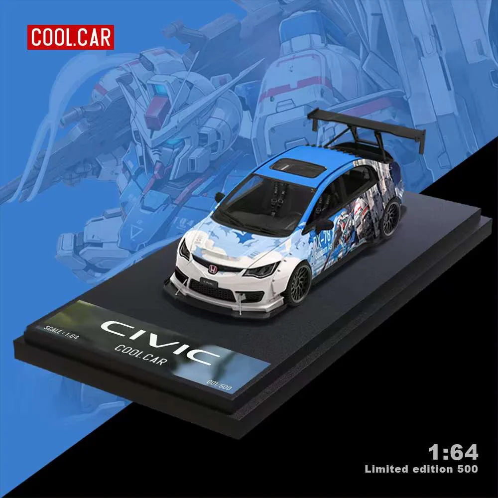 Cool Car Honda Civic Blue Mech