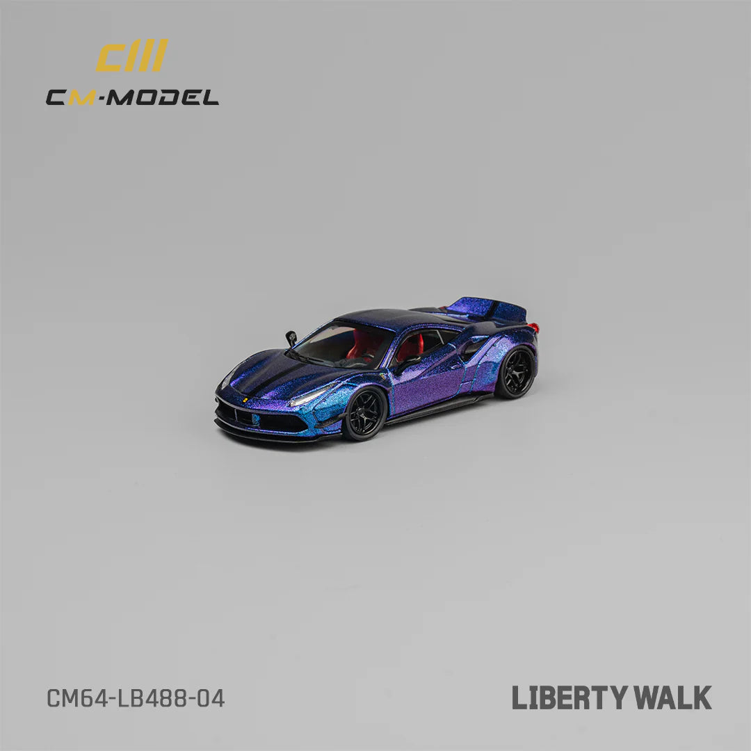 CM Model Ferrari 488 LB-WORKS Metallic Purple