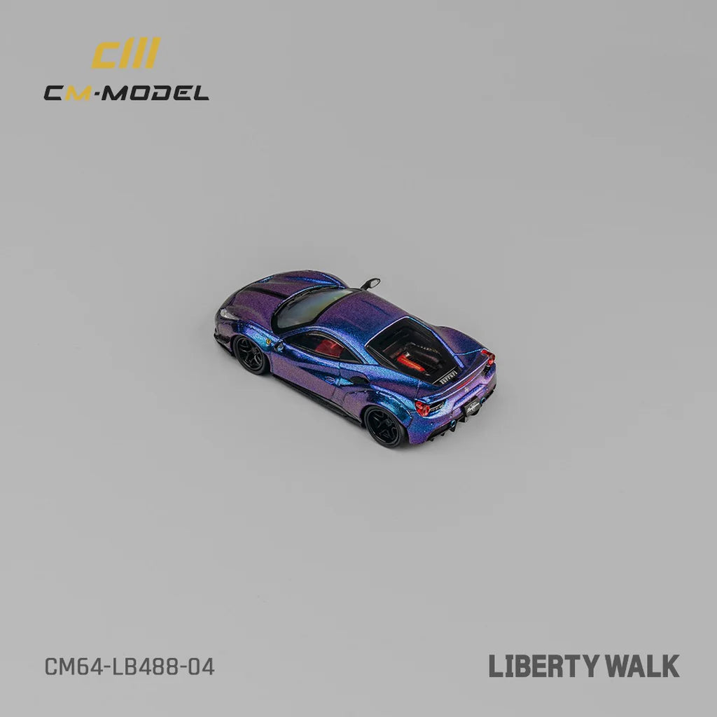 CM Model Ferrari 488 LB-WORKS Metallic Purple
