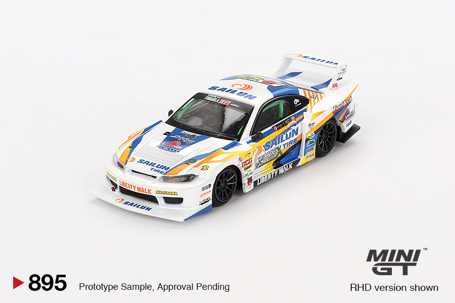 Mini GT 895 LB-Super Silhouette Nissan S15 SILVIA #555 2023 Formula Drift Japan