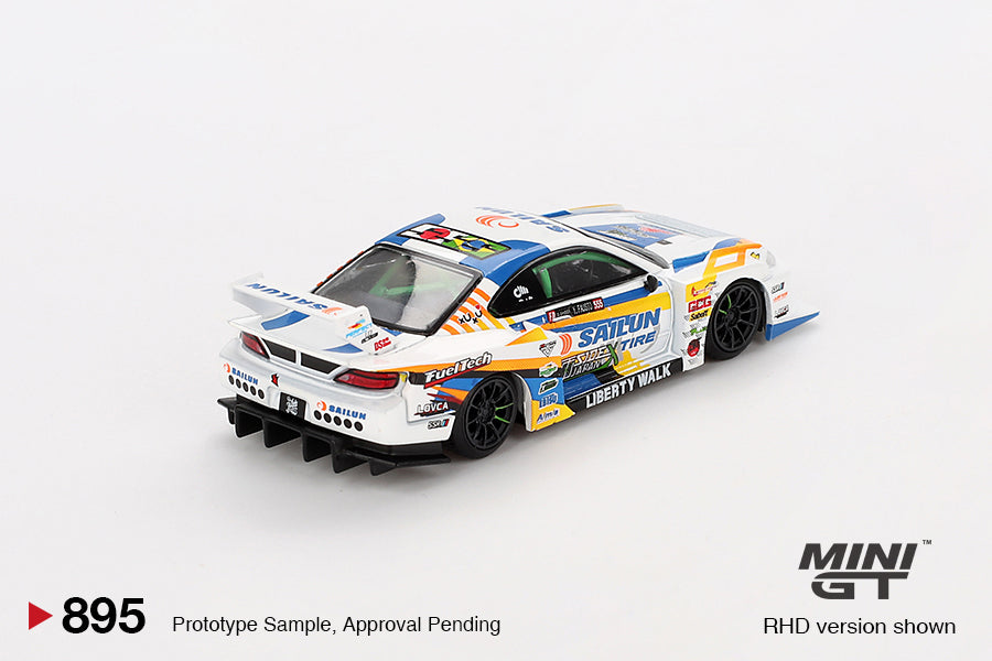 Mini GT 895 LB-Super Silhouette Nissan S15 SILVIA #555 2023 Formula Drift Japan