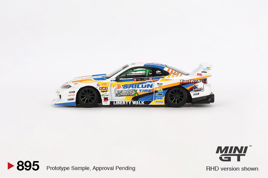 Mini GT 895 LB-Super Silhouette Nissan S15 SILVIA #555 2023 Formula Drift Japan