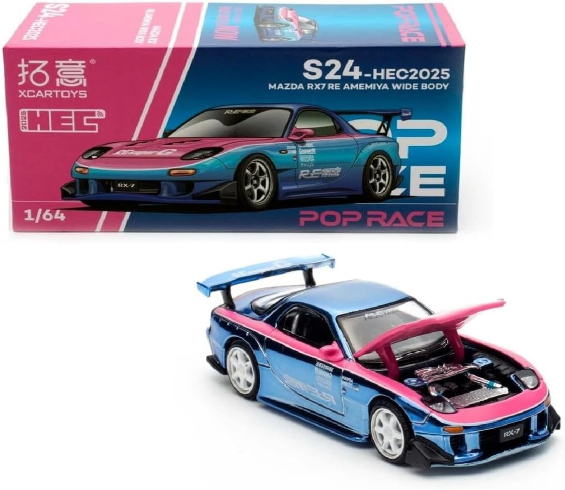 S24-HEC2025 Pop Race XCARTOYS Mazda RX7 RE-Amemiya Wide Body