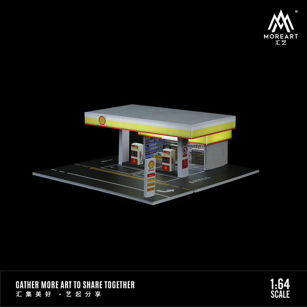 MoreArt SHELL Gas Station Diorama 1:64