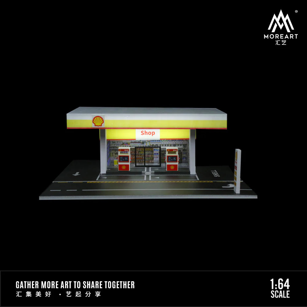MoreArt SHELL Gas Station Diorama 1:64