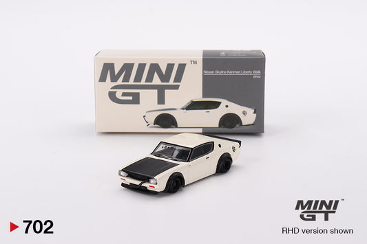 Mini GT 702 Nissan Skyline Kenmeri Liberty Walk White