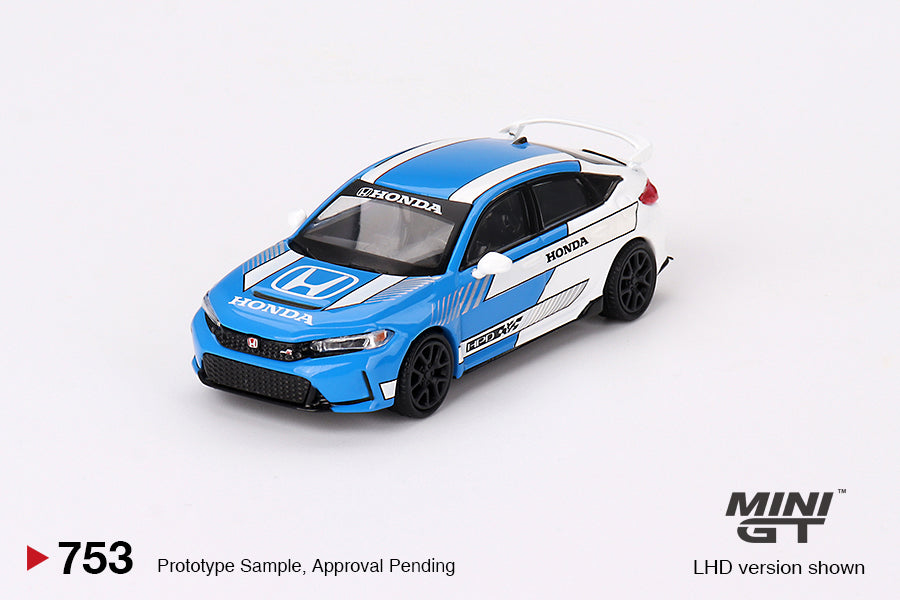 Mini GT 753 Honda CIvic TYPE R #3 2023 Pace Car Blue