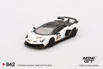 Mini GT 842 Lamborghini Aventador SVJ 63 Bianco Asopo