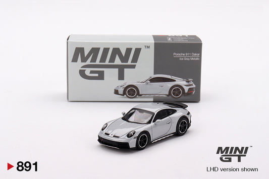 Mini GT 891 Porsche 911 Dakar Ice Grey Metallic