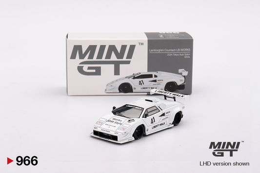 Mini GT 966 Lamborghini Countach LB-WORKS 2024 Tokyo Auto Salon White