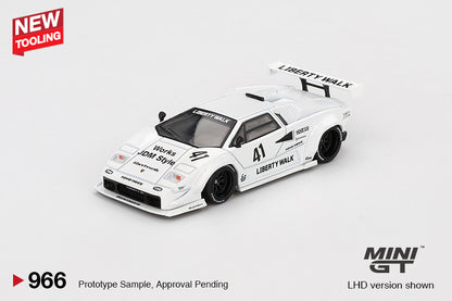 Mini GT 966 Lamborghini Countach LB-WORKS 2024 Tokyo Auto Salon White