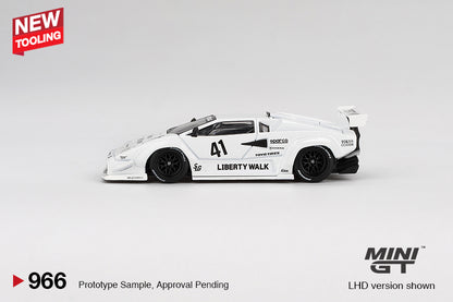 Mini GT 966 Lamborghini Countach LB-WORKS 2024 Tokyo Auto Salon White