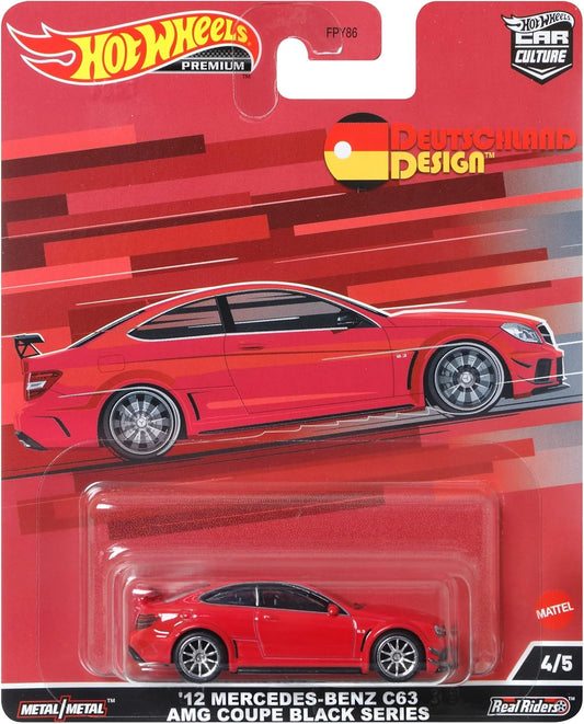 Hot Wheels Premium - Deutschland Design - 4/5 - 12 Mercedes-Benz C63 AMG Coupe Black Series