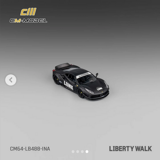 CM Model Ferrari 488 LB-WORKS Black