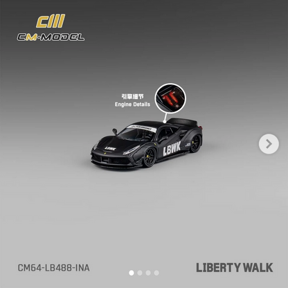 CM Model Ferrari 488 LB-WORKS Black