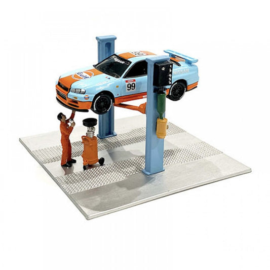 American Diorama 2 Post Lift (Light Blue)