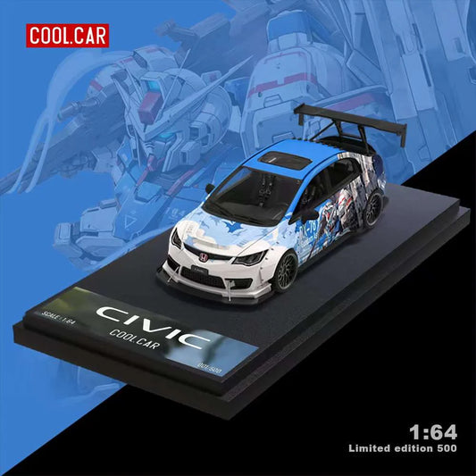 Cool Car Honda Civic Blue Mech