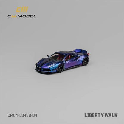 CM Model Ferrari 488 LB-WORKS Metallic Purple