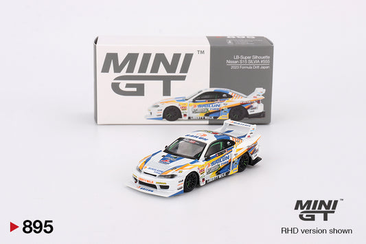 Mini GT 895 LB-Super Silhouette Nissan S15 SILVIA #555 2023 Formula Drift Japan