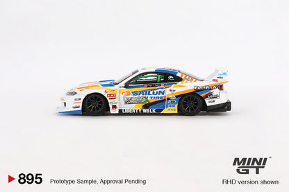 Mini GT 895 LB-Super Silhouette Nissan S15 SILVIA #555 2023 Formula Drift Japan