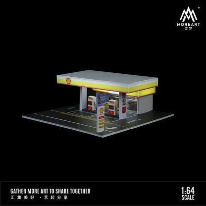 MoreArt SHELL Gas Station Diorama 1:64