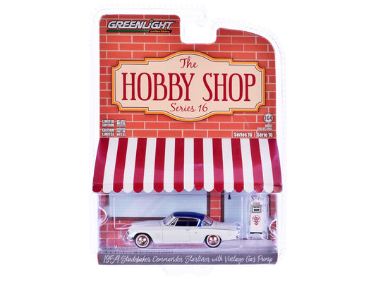 Greenlight Collectibles 1954 Studebaker Commander Starliner with Vintage Gas Pump